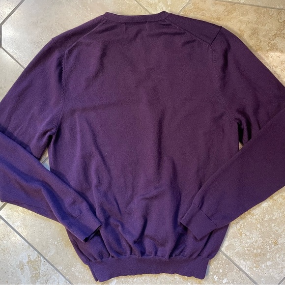 Brooks Brothers - Unisex - Merino Wool - Deep Purple - Size M - Picture 3 of 4
